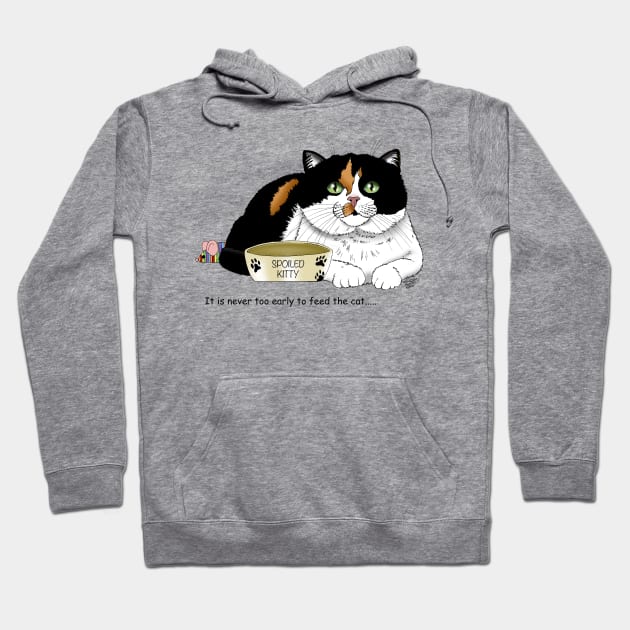 Calico Cat Food Bowl Hoodie by tigressdragon